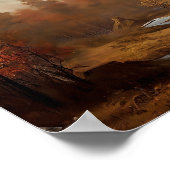 Herfst Landschapsprint, Herfstblad Kunst, Autumn Poster (Hoek)
