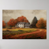 Herfst Landschapsprint, Herfstblad Muurkunst, Rus Poster (Voorkant)