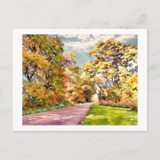 Herfst Landweg bij Pottstown. kaart (Voorkant)