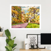 Herfst Landweg bij Pottstown.  Poster (Thuiskantoor)