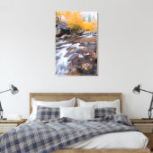 Herfst langs Bishop Creek, CA Canvas Afdruk (Insitu (Slaapkamer))