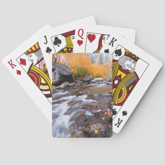 Herfst langs Bishop Creek, CA Pokerkaarten (Achterkant)