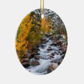 Herfst langs Bishop creek, Californië Keramisch Ornament (Rechts)