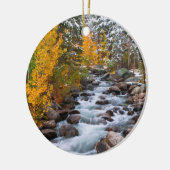 Herfst langs Bishop creek, Californië Keramisch Ornament (Links)