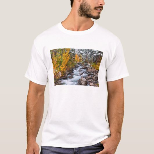 Herfst langs Bishop creek, Californië T-shirt (Voorkant)