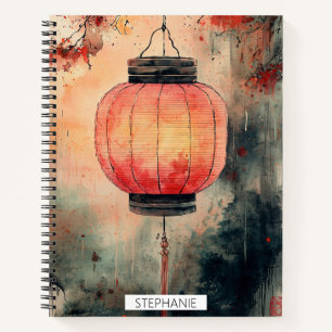 Herfst Lantaarn Sumi-E Waterverf Notitieboek