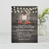  herfst Lantern Barn Wood Fall Wedding Kaart (Staand voorkant)