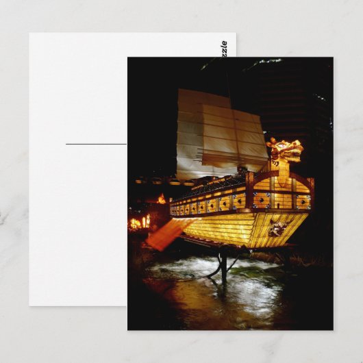Herfst Lantern Festival Ship Briefkaart (Voorkant / Achterkant)