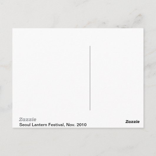 Herfst Lantern Festival Ship Briefkaart (Achterkant)