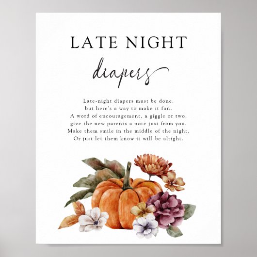 Herfst Late Night Luier Poster (Voorkant)
