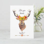 Herfst Laten we Bedankt Thanksgiving Diner geven Kaart (Staand voorkant)