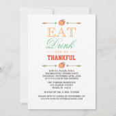 Herfst Laten we Bedankt Thanksgiving Diner geven Kaart (Achterkant)