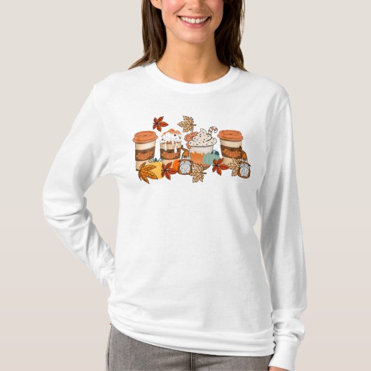 Herfst Latte T-shirt (Voorkant)