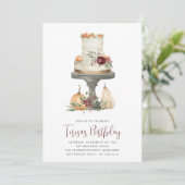 Herfst Layer Cake Birthday Party Kaart (Staand voorkant)