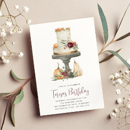 Herfst Layer Cake Birthday Party Kaart