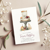 Herfst Layer Cake Birthday Party Kaart