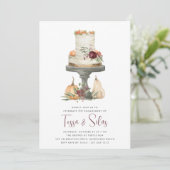 Herfst Layer Cake Engagement Party Kaart (Staand voorkant)