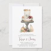 Herfst Layer Cake Rehearsal Dinner Kaart (Voorkant)