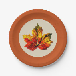 Herfst Leaf 7-inch Bord papier