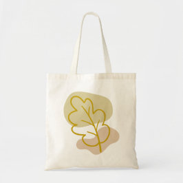 Herfst Leaf & Abstracte Blob Shape Praktisch Winke Tote Bag