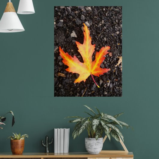 Herfst Leaf Bright versie van afbeelding. Restiq. Poster (Woonkamer 1)