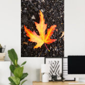 Herfst Leaf Bright versie van afbeelding. Restiq. Poster (Thuiskantoor)