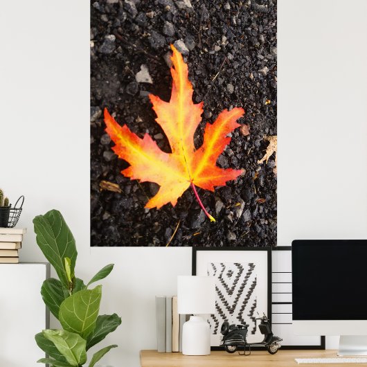 Herfst Leaf Bright versie van afbeelding. Restiq. Poster (Thuiskantoor)