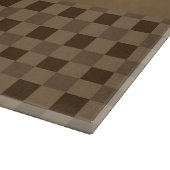 Herfst Leaf Brown Squares Snijplank (Hoek)