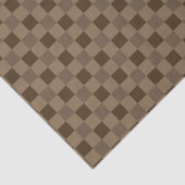 Herfst Leaf Brown Squares Tissuepapier (Detail)