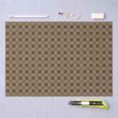 Herfst Leaf Brown Squares Tissuepapier (Craft)