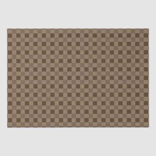 Herfst Leaf Brown Squares Tissuepapier (Voorkant)