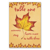 Herfst Leaf Bunco Tafel Kaart #1 (Voorkant)