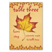 Herfst Leaf Bunco Tafel Kaart #3 (Achterkant)