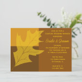 Herfst Leaf Color Block Couples Weddenschap Shower Kaart (Staand voorkant)