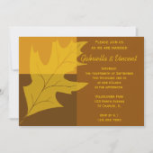 Herfst Leaf Color Block Wedding Kaart (Voorkant)