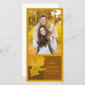 Herfst Leaf Color Block Wedding Save the Date (Voorkant / Achterkant)