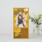 Herfst Leaf Color Block Wedding Save the Date (Staand voorkant)