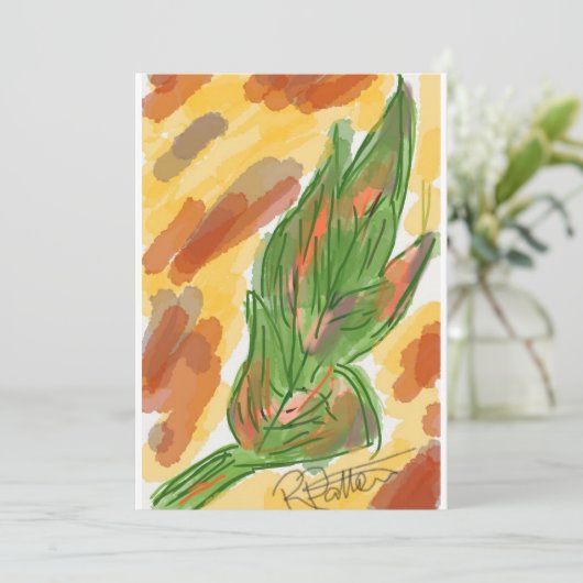 Herfst leaf Dank u wel Bedankkaart (Staand voorkant)