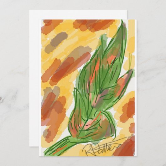 Herfst leaf Dank u wel Bedankkaart (Voorkant / Achterkant)