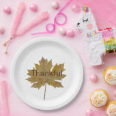 Herfst leaf dankzij waterverf papieren bordje (Feest)