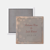 Herfst Leaf Fall Wedding Favoriet Save the Date Magneet (Voorkant / Achterkant)