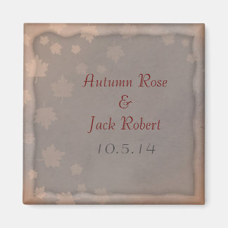 Herfst Leaf Fall Wedding Favoriet Save the Date Magneet