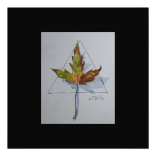 Herfst leaf foto afdruk