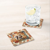 Herfst Leaf Funny Squirrel Paper Onderzetter (Insitu)