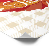 Herfst Leaf geeft Bedankt witte speldenstaart Poster (Hoek)