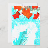 Herfst Leaf Geode Agate Art Abstract Aangepast huw Kaart (Achterkant)