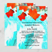 Herfst Leaf Geode Agate Art Abstract Aangepast huw Kaart (Voorkant / Achterkant)