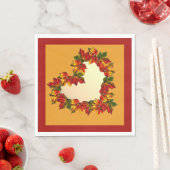 Herfst Leaf Hart Papier Servet (Insitu)