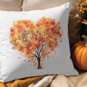Herfst Leaf Hartboom Kussen