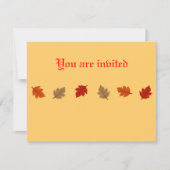 Herfst Leaf Invatations Kaart (Voorkant)